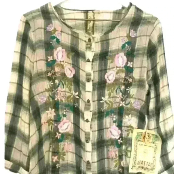 Aratta Summer Breeze Shirt Tunic Green Small Nwts! - Picture 5 of 10